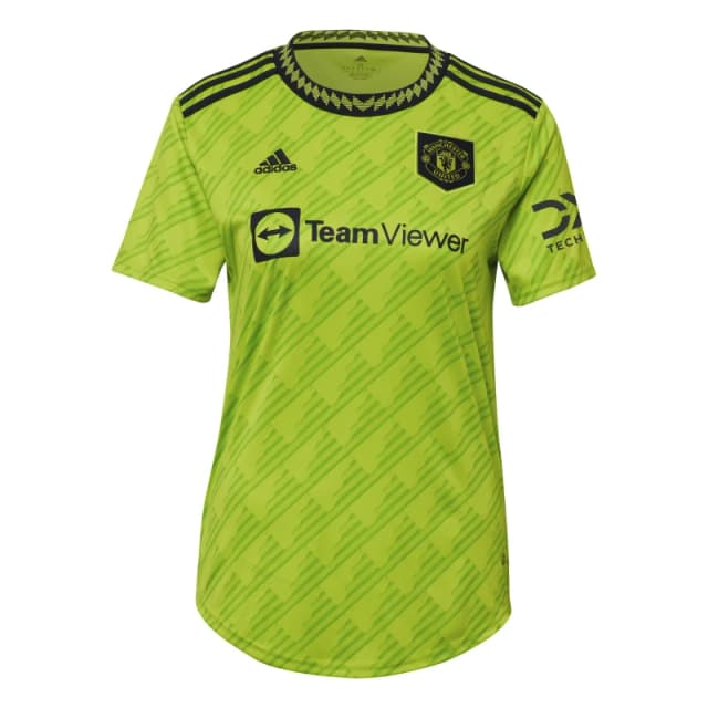 adidas Manchester United Third Shirt 22/23 Womens Solar Slime female 6 (XXS)