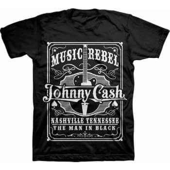 Johnny Cash - Music Rebel Unisex X-Large T-Shirt - Black