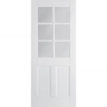 Canterbury Internal Glazed Primed White 2 Panel 6 Lite Door - 762 x 1981mm
