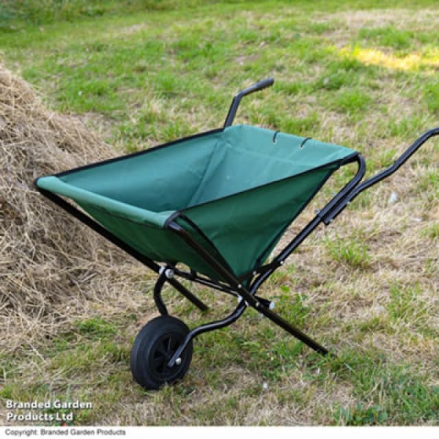 Garden Gear Folding Wheelbarrow 30Kg Capacity, Puncture-Proof Tyre, Durable Steel Frame & Weatherproof Lining