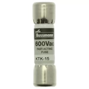 Bussmann KTK-15 15A 600Vac Fast Acting Limitron Series Fuse
