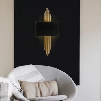 612 - A Black Gold Wall Lamp