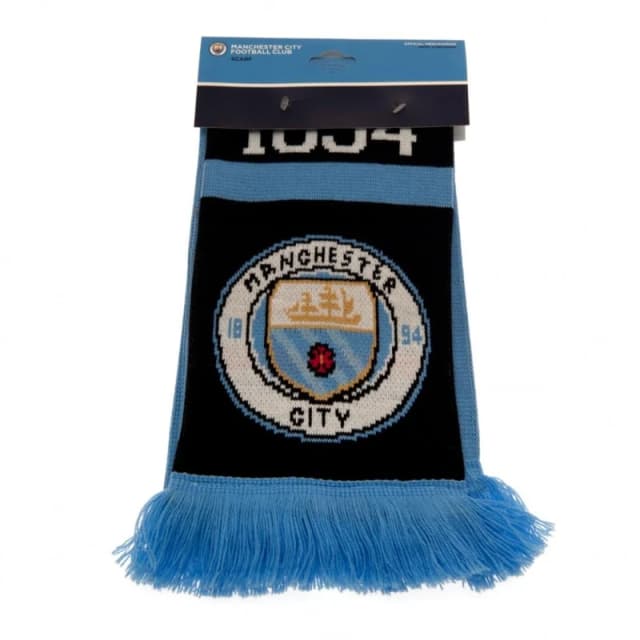 Manchester City F.C. Mens Manchester City FC Scarf in Light Blue Light Blue Male One Size
