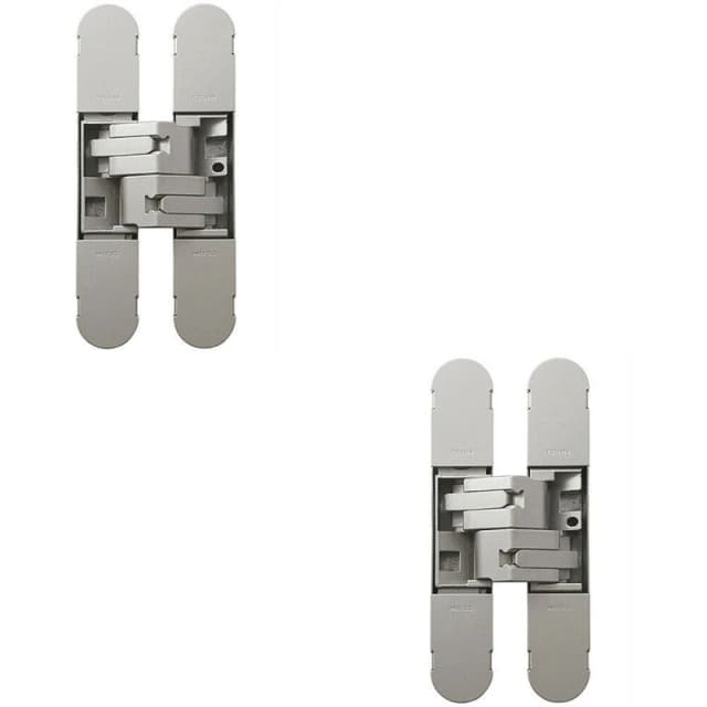 Loops 2x 160 x 32mm Concealed Heavy Duty Hinge Fits Unrebated Doors Champagne Multi