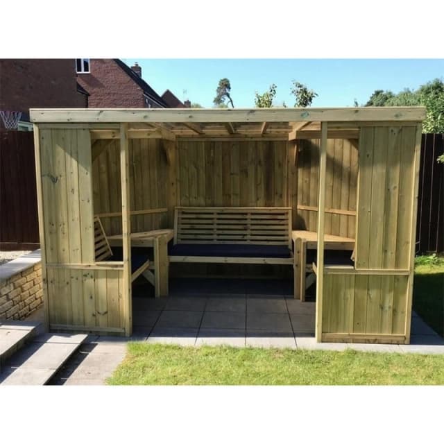 Churnet Valley Garden Furniture Ltd Buttercup Garden Room Shelter - Assembly incl - Set of Cushions Inc in Brown Brown Unisex