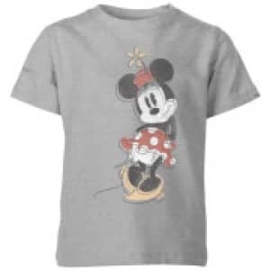 Disney Minnie Offset Kids T-Shirt - Grey - 11-12 Years