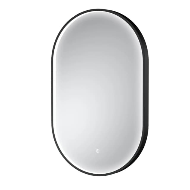 Balterley Oval Inset Framed LED Touch Sensor Mirror - 800 x 500mm - Black Black