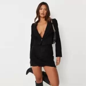 Missguided Ripped a Line Key Shout Skirt - Black