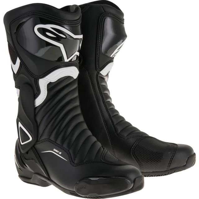 Alpinestars SMX-6 v2 CE Motorcycle Boots 38 Black White (UK 4) Black White