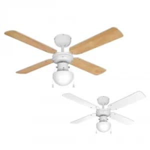 Nimrod 42 Ceiling Fan in White with Reversible Blades