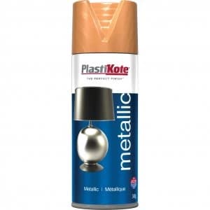 Plastikote Metallic Aerosol Spray Paint Flat Copper 400ml