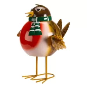 Red & Brown Xl Rocking Robin Christmas Decoration