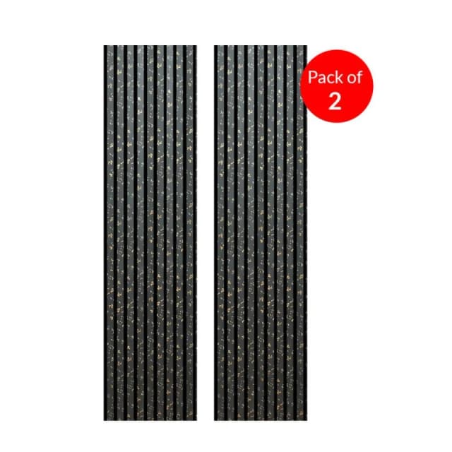 ENER-J BRITWALL Linear Acoustic Panel Black Gold Dot 2400x600x21mm Black Unisex
