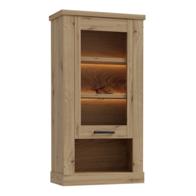 Furniture To Go Corona Wall Display Cabinet In Artisan Oak
