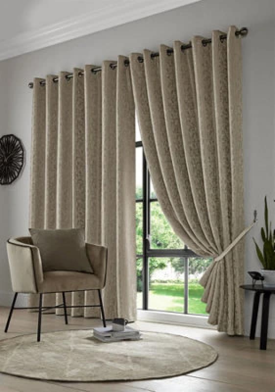 Keswick Blockout Ready Made Eyelet Curtains Gold