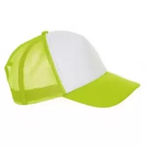 SOLS Unisex Bubble Contrast Cap (One Size) (White/Neon Green)