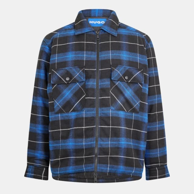 Hugo Mens Ebertos Long Sleeve Patterned Tailored Fit Shirt Black male M