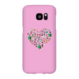 Pixel Sprites Heart Phone Case - Samsung S7 Edge - Snap Case - Gloss