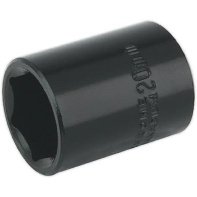 Loops 20mm Forged Impact Socket - 1/2 Inch Sq Drive - Chrome-Vanadium Wrench Socket Multi