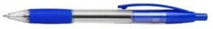 Value Retractable Ball Pen Rubber Grip 0.7mm Blue (PK10)