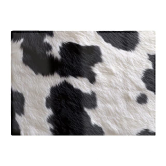 Warren Reed Designer Black And White Cow Hide Chopping Board