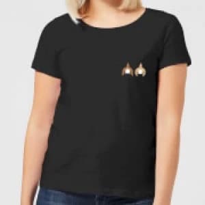 Disney Chip And Dale Backside Womens T-Shirt - Black