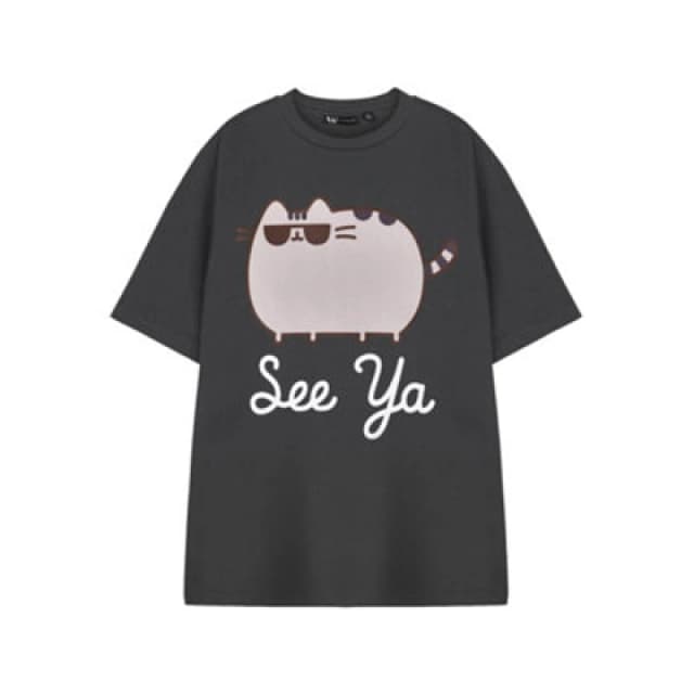 Pusheen Pusheen Short Sleeved T-Shirt in Grey Size: Small Grey S Unisex 5063203904044