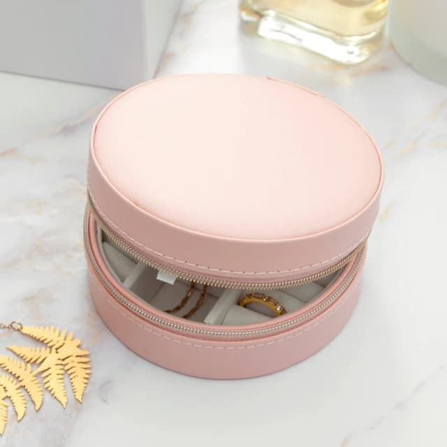 Treat Republic Round Jewellery Case Pink