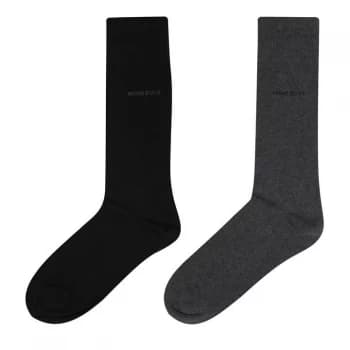 Hugo Boss 2 Pack Soft Cotton Socks Grey Size 43-46