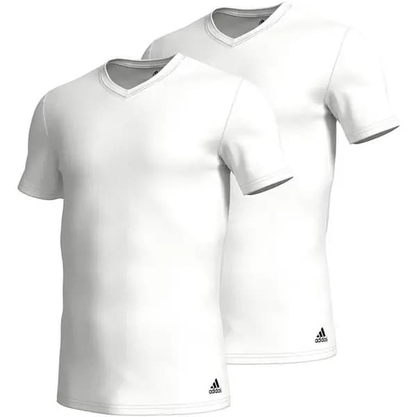 adidas Active Flex Cotton V Neck T shirt - White S