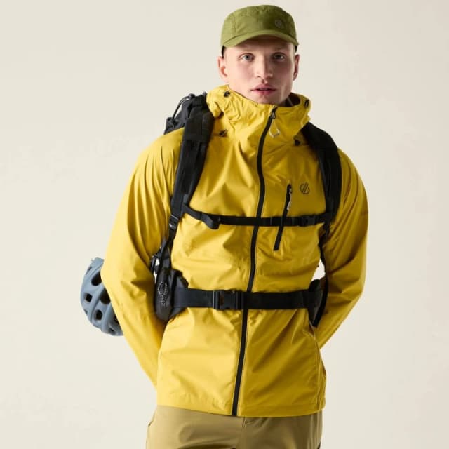 Dare 2b Mens Breathe Out Waterproof Jacket in Yellow Size: Medium Yellow Male M