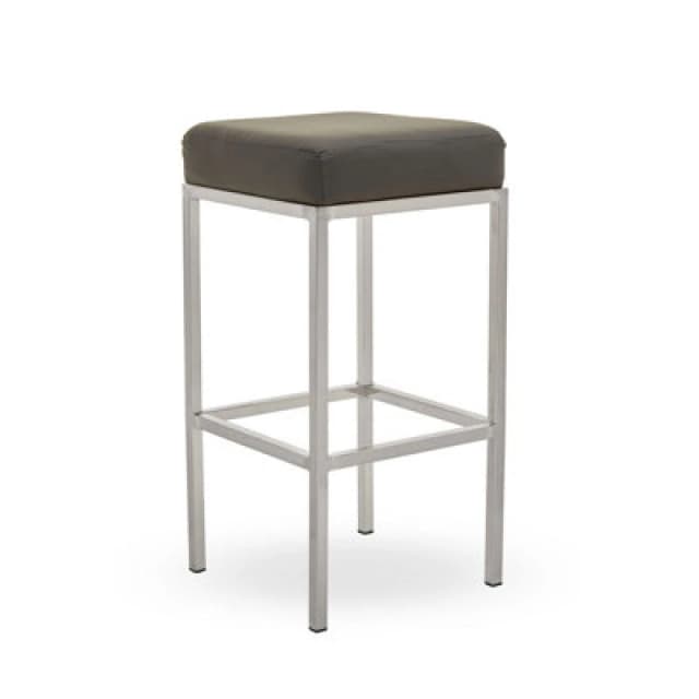 Premier Housewares Interiors by Premier Baina Dark Grey And Chrome Finish Bar Stool Grey