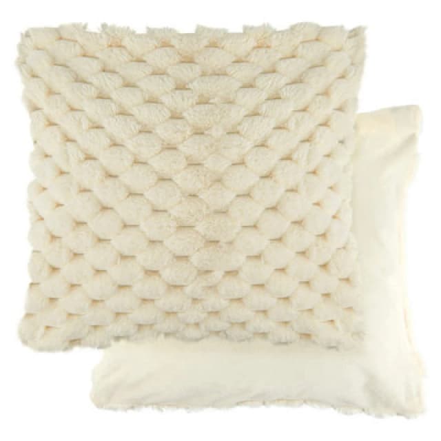 New Edge Blinds Leah Collection Deluxe Cushion Cover in Cream Size: 43cm x 43cm Cream Unisex 43cm x 43 cm