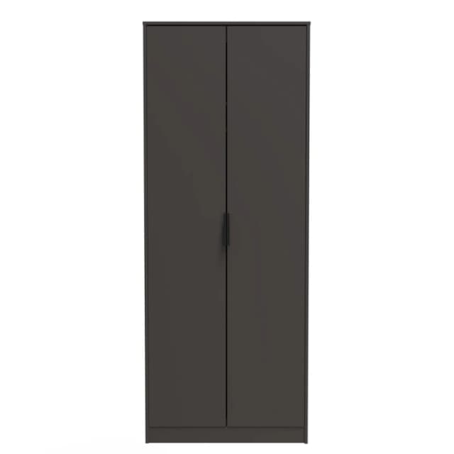 Fuji 2 Door Wardrobe In Graphite (Ready Assembled)