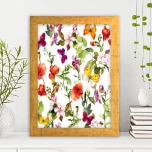 AC286262306 Multicolor Decorative Framed MDF Painting