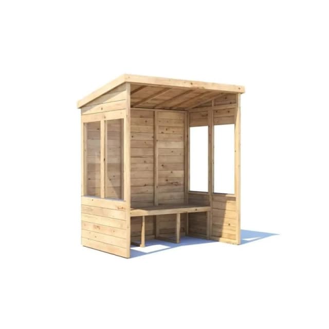 Dunster House Garden Arbour With Glazed Panels, W1.8M X D1.2M / W6' X D4', Pressure Treated, Apocallipo