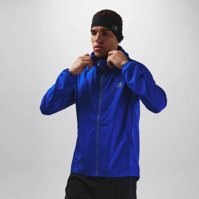 Karrimor Mens Water Resistant Hooded Long Sleeve Performance Running Jacket Royal Blue male S