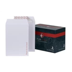 Plus Fabric Envelopes Prestige Board Backed Peel and Seal 120gm2 White C4 1 x Pack of 125