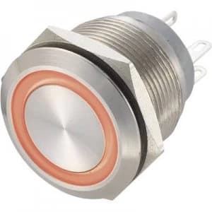 TRU COMPONENTS GQ22 11WER G12V Tamper proof pushbutton 250 V AC 0.5 A 1 x OffOn IP67 momentary