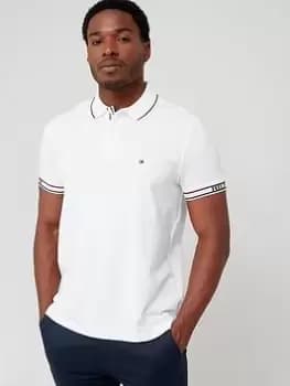 Tommy Hilfiger Logo Cuff Regular Fit Polo shirt - White Size M Men