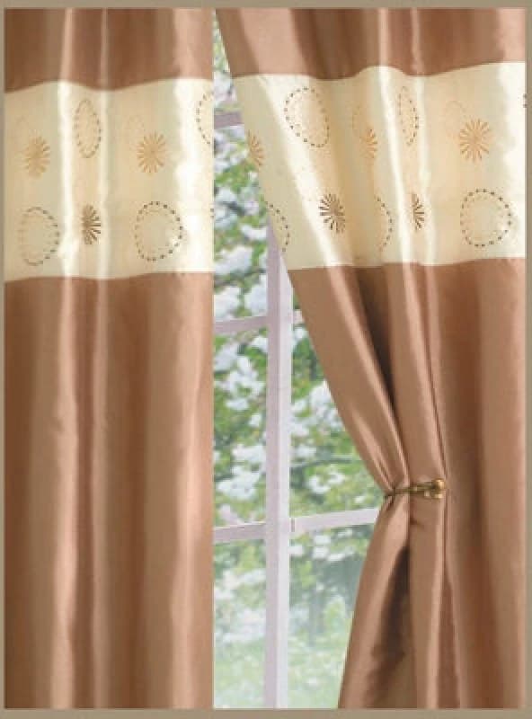 Intimates Rimini Floral Eyelet Door Curtain - Latte