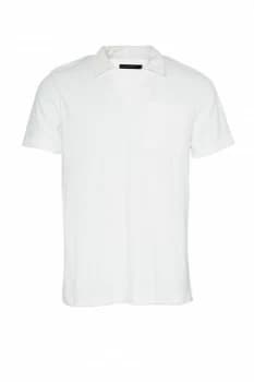 Mens French Connection Towel Whip Polo White