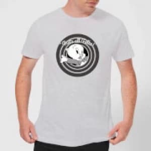 Looney Tunes That's All Folks Porky Pig Mens T-Shirt - Grey - 3XL