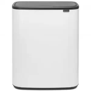 Brabantia Bo Touch Bin 2x30 Litre White