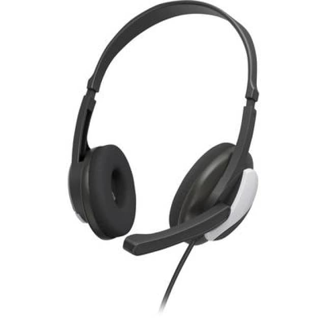 Hama Hama PC-Office-Headset HS-P100 V2, Stereo, Schwarz On-ear headset Black, Silver 00139931