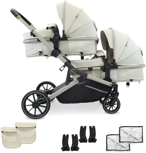 Ability My Babiie MB33 Tandem Pushchair - Ivory