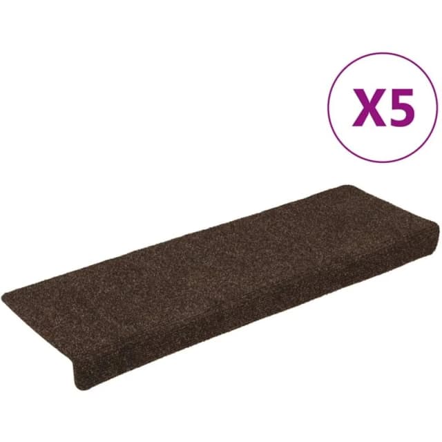 VIDAXL Stair Mats Self-adhesive 15 pcs 65x21x4cm Brown Rectangular Edge Vidaxl 8720286288191