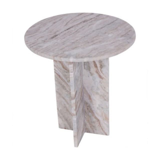 Buttercup Farm Cavallo Fantasy Side Table - Marble/iron - L38 X W38 X H42cm - Brown