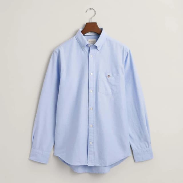 Gant Regular-Fit Archive Shield Oxford Shirt - Blue Blue M
