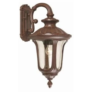 1 Light Outdoor Medium Wall Lantern Light Rusty Bronze Patina IP44, E27